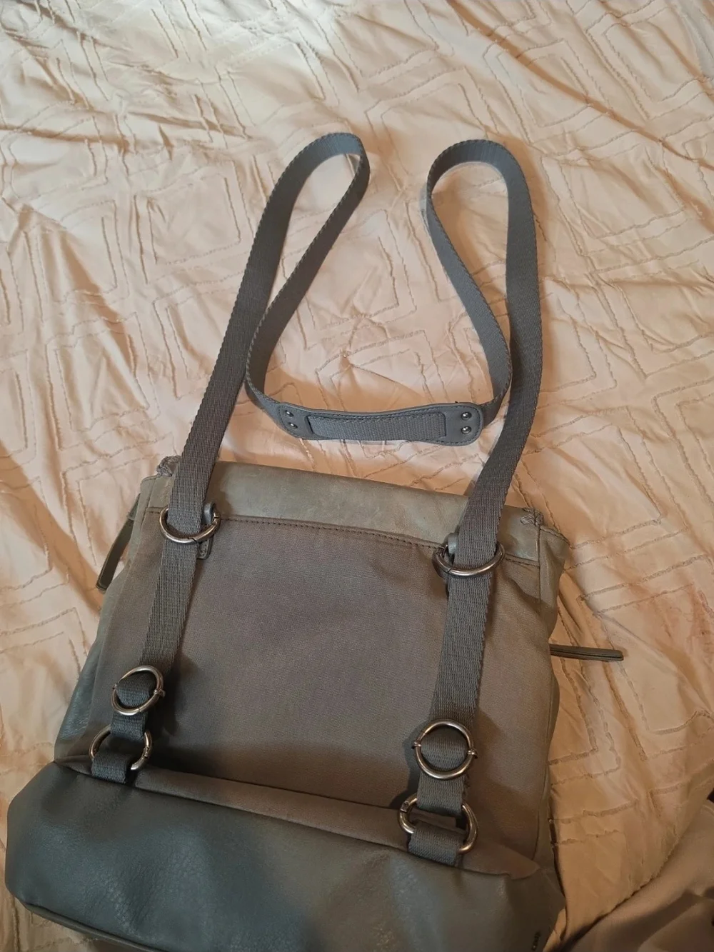 The Sak Ventura Blue/gray Women's Convertible Leather Backpack